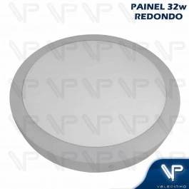 PAINEL PLAFON LED 32W SOBREPOR REDONDO 3000K(BRANCO QUENTE)BIVOLT