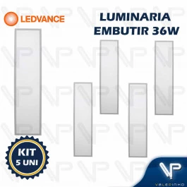 PAINEL PLAFON LED LEDVANCE 36W EMBUTIR 120X30CM 6500K (BRANCO FRIO) BIVOLT  KIT5