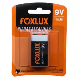PILHA ALCALINA 9V 6LR61 FOXLUX