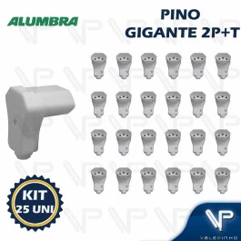 PINO GIGANTE FÊMEA BRANCO 2P+T 20A KIT25