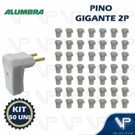 PINO GIGANTE MACHO CINZA 2P 10A KIT50