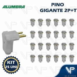PINO GIGANTE MACHO CINZA 2P+T 20A KIT25