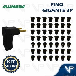 PINO GIGANTE MACHO PRETO 2P 10A KIT50