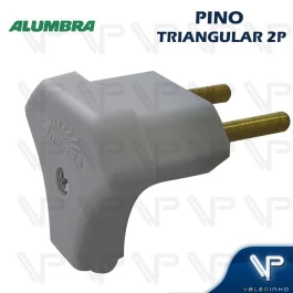 PINO TRIANGULAR MACHO CINZA 2P 10A