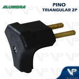 PINO TRIANGULAR MACHO PRETO 2P 10A