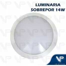 PLAFON ARANDELA HERMETICA LED SMD 14W SOBREPOR REDONDO 4000K(BRANCO NEUTRO) BIVOLT IP66