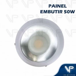 PLAFON SPOT DOWNLIGHT LED COB 50W EMBUTIR REDONDO 4000K(BRANCO NEUTRO) BIVOLT