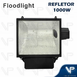 PROJETOR EM ALUMINIO COM ALOJAMENTO PARA LAMPADA METALICA 1000W E40