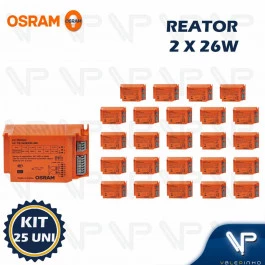 REATOR ELETRÔNICO OSRAM P/LÂMPADA COMPACTA 2x26Wx220V EZ-T/E KIT25