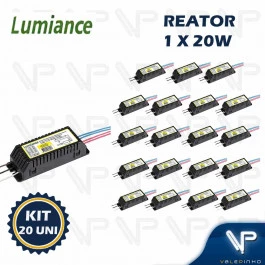 REATOR ELETRÔNICO P/LÂMPADA FLUORESCENTE 1x20W BIVOLT KIT20