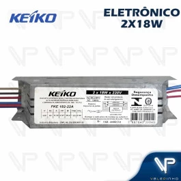 REATOR ELETRÔNICO P/LÂMPADA FLUORESCENTE 2X18W 220V