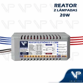 REATOR ELETRÔNICO PARA LÂMPADA FLUORESCENTE 2X20W BIVOLT