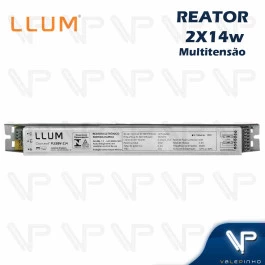 REATOR ELETRÔNICO P/LÂMPADA FLUORESCENTE 2x14W MULTITENSÃO