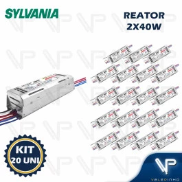REATOR ELETRÔNICO PARA LÂMPADA FLUORESCENTE 2x40W BIVOLT KIT20