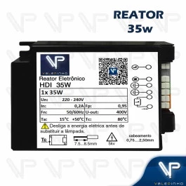 REATOR ELETRÔNICO P/LÂMPADA METALICA HID 35W CDM ou HCI
