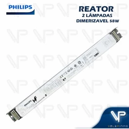 REATOR ELETRÔNICO PHILIPS DIMERIZÁVEL P/LÂMPADA FLUORESCENTE 2X28W 35W 49W 54W 58W x 220V