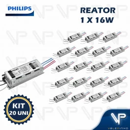 REATOR ELETRÔNICO PHILIPS P/LÂMPADA FLUORESCENTE 1x16W BIVOLT TLD KIT20