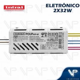 REATOR ELETRÔNICO INTRAL P/LÂMPADA FLUORESCENTE 2X32W BIVOLT POUP