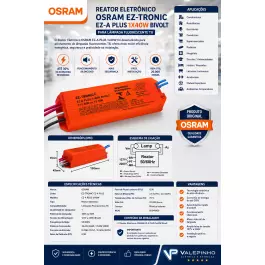 REATOR ELETRÔNICO OSRAM P/LÂMPADA FLUORESCENTE 1x40WxBIV EZ-A  KIT50