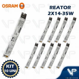 REATOR ELETRÔNICO OSRAM P/LÂMPADA FLUORESCENTE 2x14W 21W 28W 35Wx220V QT-FIT5 KIT10