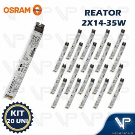 REATOR ELETRÔNICO OSRAM P/LÂMPADA FLUORESCENTE 2x14W 21W 28W 35Wx220V QT-FIT5 KIT20
