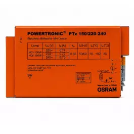 REATOR ELETRÔNICO OSRAM PT-Z P/LÂMPADA METALICA 150W HCI ou CDM