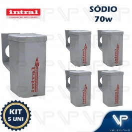REATOR INTRAL PARA LÂMPADA VAPOR DE SÓDIO 70W 220V(USO EXTERNO) 00900 KIT5