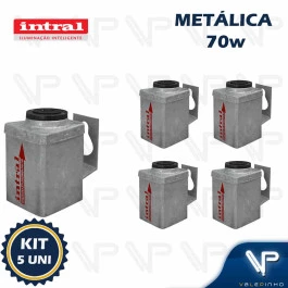 REATOR INTRAL PARA LÂMPADA VAPOR DE SÓDIO C/BASE RELE 70W 220V(USO EXTERNO) 03211 KIT5