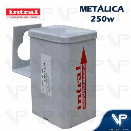 REATOR INTRAL PARA LÂMPADA VAPOR METÁLICO   250W 220V(USO EXTERNO) 01209