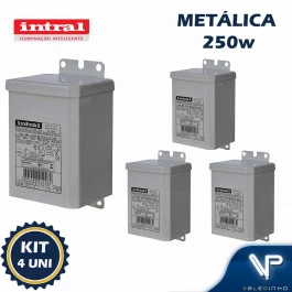 REATOR INTRAL PARA LÂMPADA VAPOR METÁLICO    250W 220V(USO INTERNO) 01206 KIT4