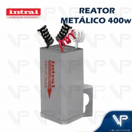 REATOR INTRAL PARA LÂMPADA VAPOR METÁLICO   400W 220V(USO EXTERNO) 01210