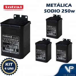 REATOR INTRAL PARA LÂMPADA VAPOR SÓDIO 250W 220V(USO INTERNO) 00889 KIT4