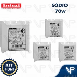 REATOR INTRAL PARA LÂMPADA VAPOR SÓDIO   70W 220V(USO INTERNO) 02359 KIT4