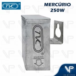 REATOR PARA LÂMPADA VAPOR MERCÚRIO 250W 220V(USO EXTERNO) 