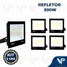 REFLETOR HOLOFOTE LED SMD   300W 6500K(BRANCO FRIO)BIVOLT IP66 KIT8