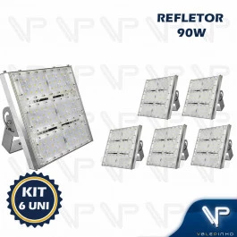 REFLETOR HOLOFOTE LED SMD MODULAR  90W 6500K(BRANCO FRIO)BIVOLT KIT6