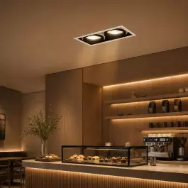 SPOT EMBUTIR DUPLO PARA 2 LAMPADAS AR111 GU10 ORIENTAVEL