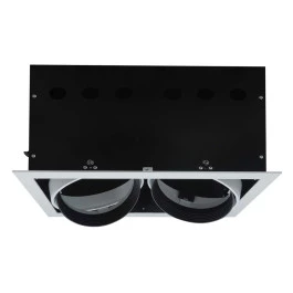 SPOT EMBUTIR DUPLO PARA 2 LAMPADAS AR111 GU10 ORIENTAVEL