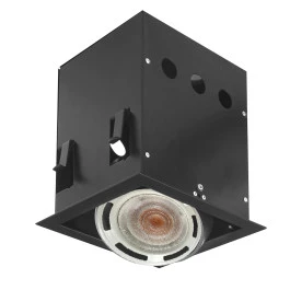 SPOT EMBUTIR QUADRADO COM LAMPADA PHILIPS AR111 9W 2700K(BRANCO QUENTE)ORIENTAVEL