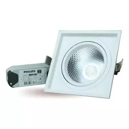 SPOT LED EMBUTIR QUADRADO DIRECIONALVEL 20W 220V 4000K(BRANCO NEUTRO)BRANCO