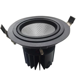 SPOT LED EMBUTIR REDONDO DIRECIONALVEL 43W 220V 3000K(BRANCO QUENTE)PRETO