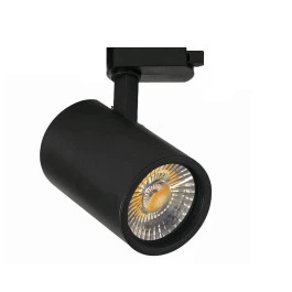 SPOT LED PARA TRILHO ELETRIFICADO 20W 24G 3000K(BRANCO QUENTE)BIVOLT PRETO