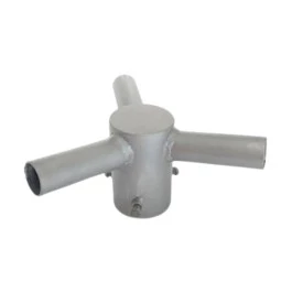 SUPORTE NÚCLEO GALVANIZADO PRETO PARA 3 LUMINÁRIA PÚBLICA 60,3MM