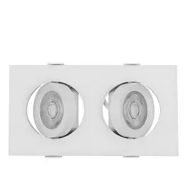 SPOT LED EMBUTIR DUPLO 2X5W 10W 3000K 127/220V (BRANCO QUENTE)