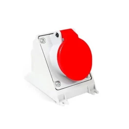 TOMADA INDUSTRIAL SOBREPOR 3P+T+N 32A 380V VERMELHO
