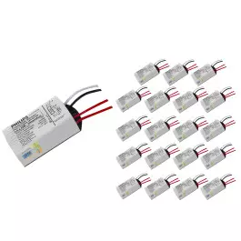 TRANSFORMADOR DRIVER ELETRÔNICO DIMERIZÁVEL PHILIPS PARA LED 2,6W a 15W  12Vdc 127V KIT20