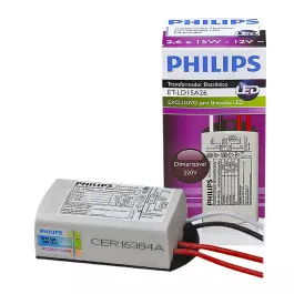 TRANSFORMADOR DRIVER ELETRÔNICO DIMERIZÁVEL PHILIPS PARA LED 2,6W a 15W  12Vdc 220V
