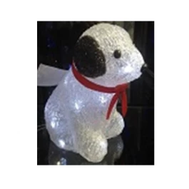 CACHORRINHO EM ACRÍLICO COM 18 LEDS 8 FUNÇÕES 220V 10 x 15cm