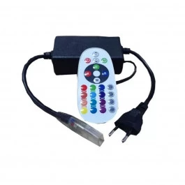 CONTROLE SEQUENCIAL PARA MANGUEIRA LED CHATA RGB COM CONTROLE SEM FIO ATÉ 25MTS BIVOLT