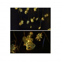 PISCA SINO DOURADO  20 LÂMPADAS LED AMARELO 127V FIXO FIO AMARELO 3,5M